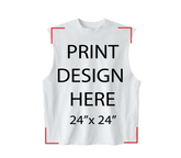 LA Apparel Sleeveless Tee White Print